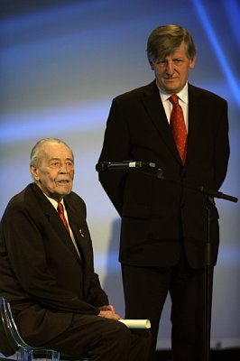 Zdeněk Rotrekl (vlevo) a ministr kultury Václav Riedlbauch, foto: ČTK.